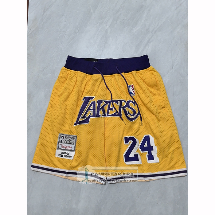 Pantalone Los Angeles Lakers Mitchell & Ness Just Don 2007-08 Amarillo